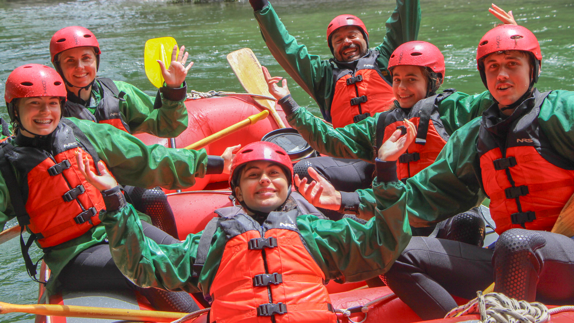 Group on a raft