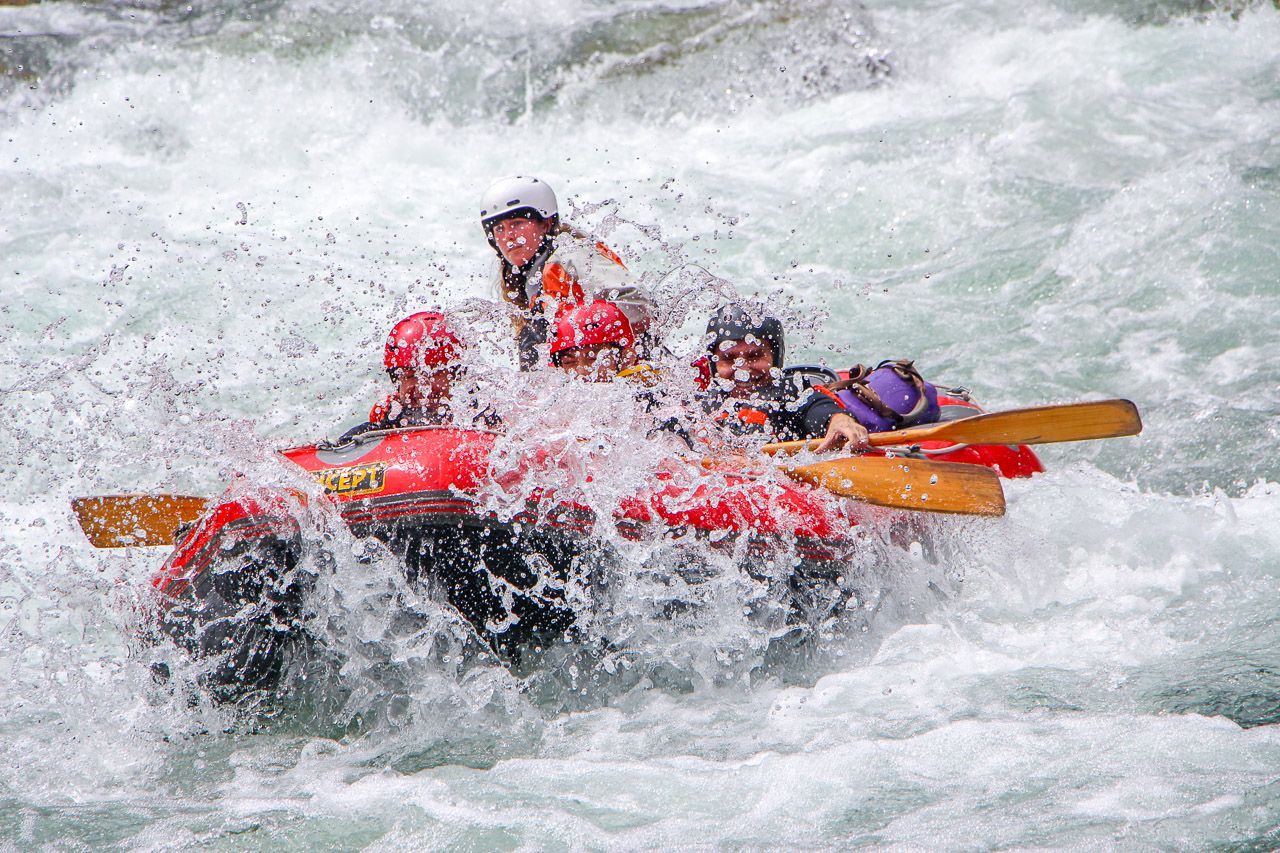 Running a Grade 3 rapid on the Grey